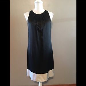 White House Black Market Black Sheath Silk…